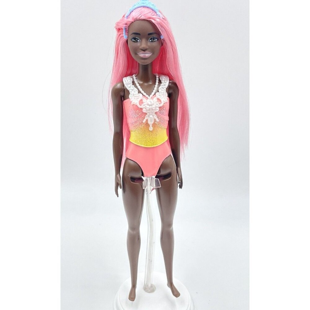 Barbie Dreamtopia African American Royal Princess Doll Pink Hair - Picture 10 of 15